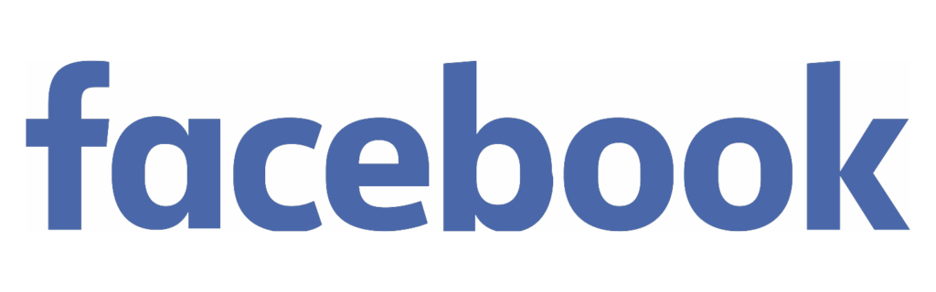 typographic facebook logo with transparent background